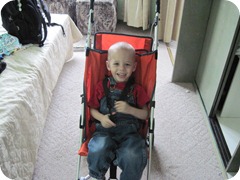 Nathan couldn't wait to into his stoller!